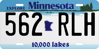 MN license plate 562RLH