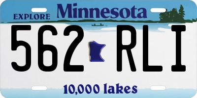 MN license plate 562RLI