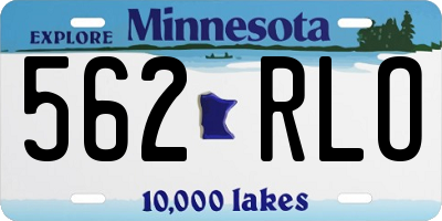 MN license plate 562RLO