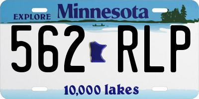 MN license plate 562RLP