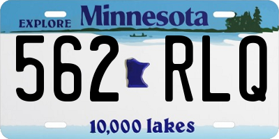 MN license plate 562RLQ