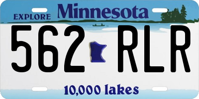 MN license plate 562RLR