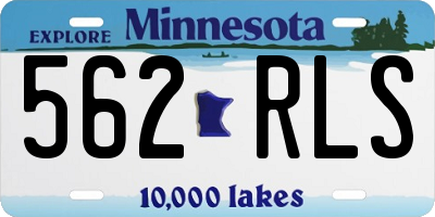 MN license plate 562RLS