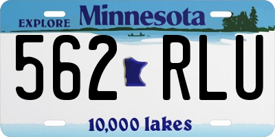 MN license plate 562RLU