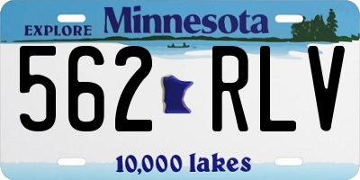 MN license plate 562RLV