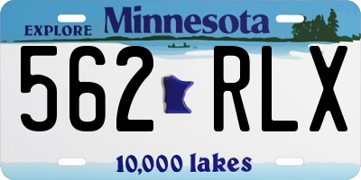 MN license plate 562RLX