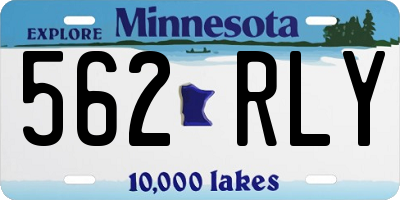 MN license plate 562RLY