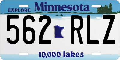 MN license plate 562RLZ