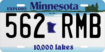 MN license plate 562RMB