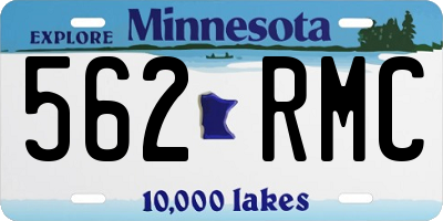 MN license plate 562RMC