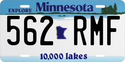 MN license plate 562RMF
