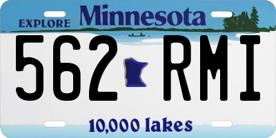 MN license plate 562RMI
