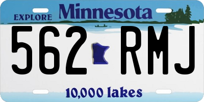 MN license plate 562RMJ