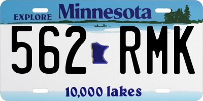 MN license plate 562RMK