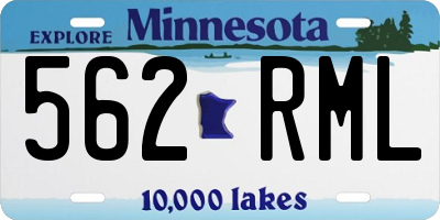 MN license plate 562RML