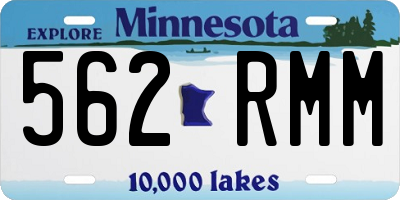 MN license plate 562RMM