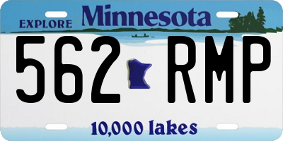 MN license plate 562RMP
