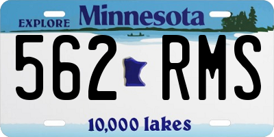 MN license plate 562RMS