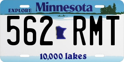 MN license plate 562RMT