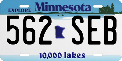 MN license plate 562SEB