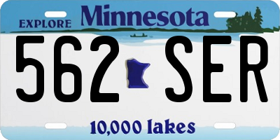 MN license plate 562SER