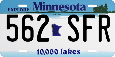MN license plate 562SFR