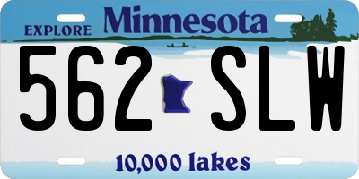 MN license plate 562SLW