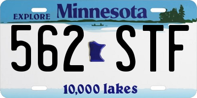 MN license plate 562STF