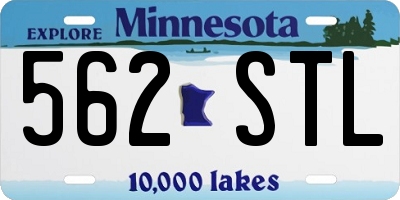 MN license plate 562STL