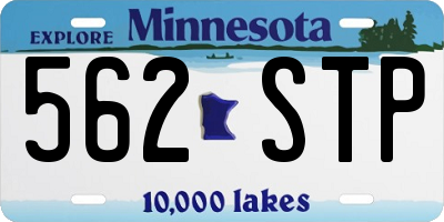 MN license plate 562STP