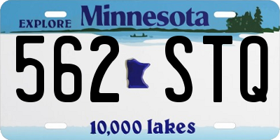 MN license plate 562STQ