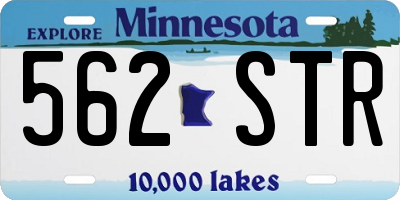 MN license plate 562STR