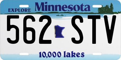 MN license plate 562STV