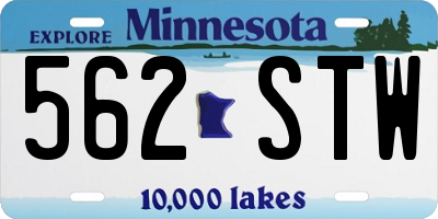 MN license plate 562STW