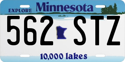 MN license plate 562STZ