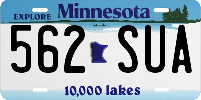MN license plate 562SUA