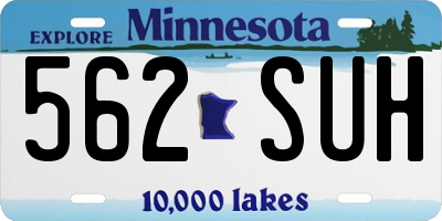 MN license plate 562SUH