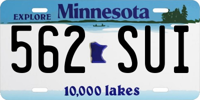 MN license plate 562SUI