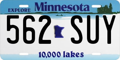 MN license plate 562SUY