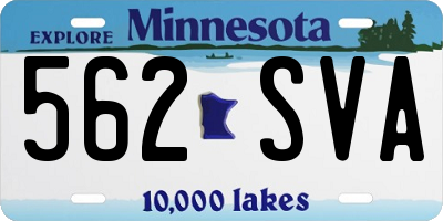 MN license plate 562SVA