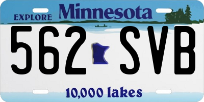 MN license plate 562SVB