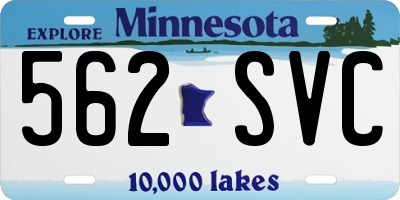MN license plate 562SVC