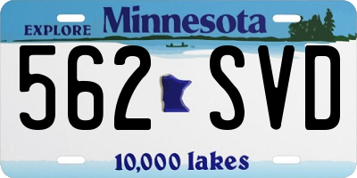 MN license plate 562SVD