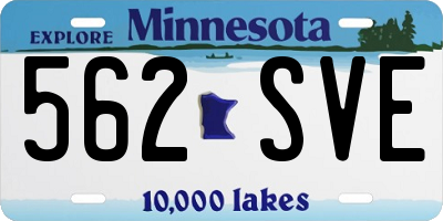 MN license plate 562SVE