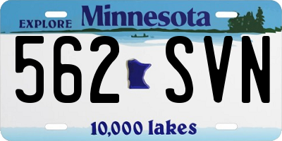 MN license plate 562SVN