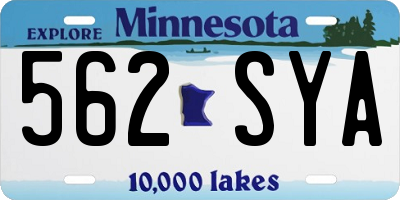 MN license plate 562SYA