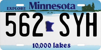 MN license plate 562SYH