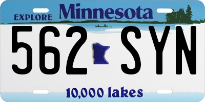 MN license plate 562SYN