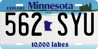 MN license plate 562SYU