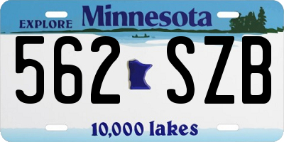 MN license plate 562SZB